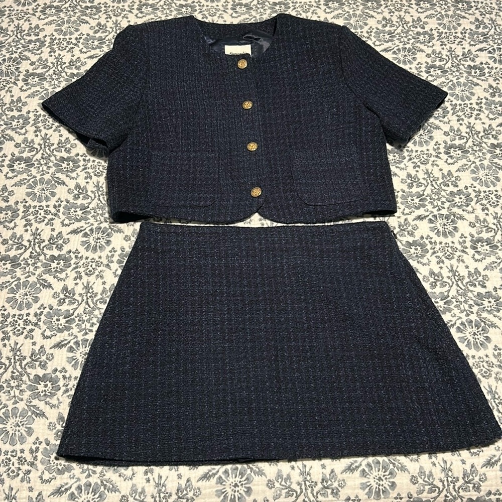 Abercrombie & Fitch Navy Mini Skirt